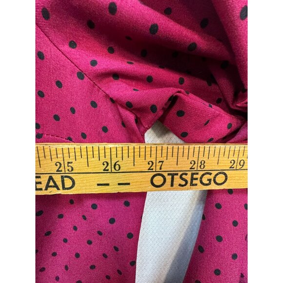 Notations Woman Long Sleeves Blouse Size 3X Pink Polka Dots Casual Pockets - Picture 9 of 12